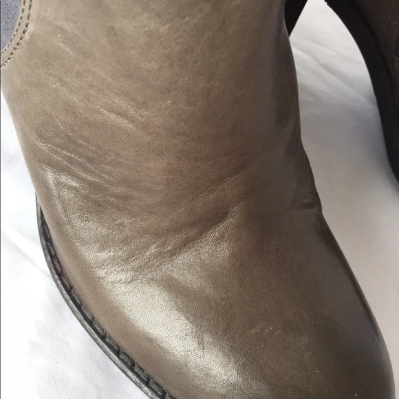 New G- Star Raw 33 01 GS Women Ankle Boot Block Heel Leather Grey Distressed 7 - Picture 6 of 11